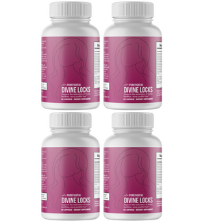 Divine Locks Complex Advanced Unique Hair Growth Vitamins-4 Bottles 240 Capsules