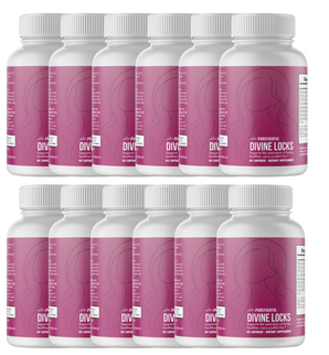 Divine Locks Complex Advanced Unique Hair Growth Vitamins-12Bottles 720 Capsules