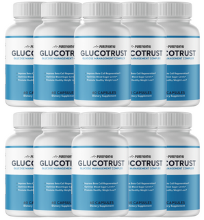 Glucotrust Blood Sugar Support Supplement - 10 Bottles 600 Capsules