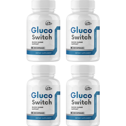 Gluco Switch Blood Sugar Support 4 Bottles 240 Capsules
