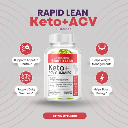 3 Bottles Keto+ ACV Rapid Lean Gummies-180 Gummies