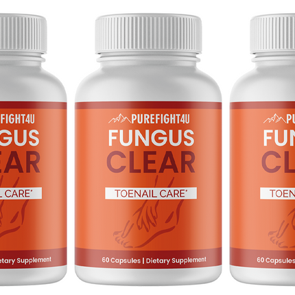 Fungus Clear Toe Nail Care - 3 Bottles 180 Capsules