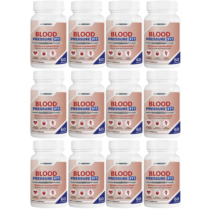 Blood Pressure 911 Premium Blood Pressure Support - 12 Bottles 720 Capsules