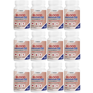 Blood Pressure 911 Premium Blood Pressure Support - 12 Bottles 720 Capsules