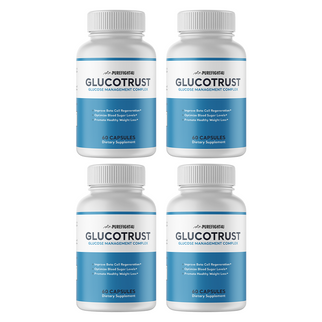 Glucotrust Blood Sugar Support Supplement - 4 Bottles 240 Capsules