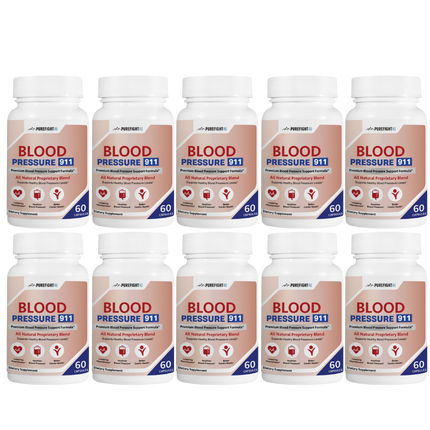 Blood Pressure 911 Premium Blood Pressure Support - 10 Bottles 600 Capsules