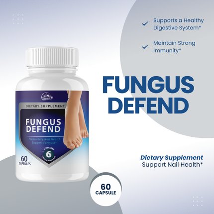 Fungus Defend Proprietary Nail Health Support Formula - 12 Bottles 720 Capsules