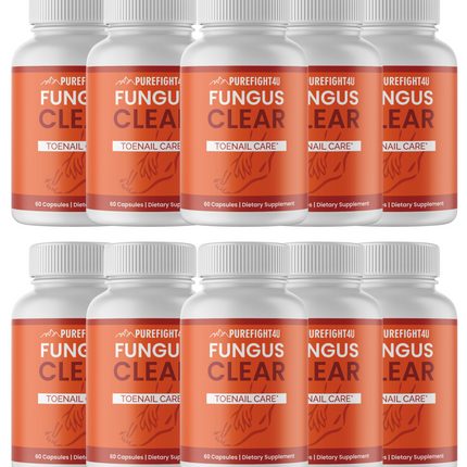 Fungus Clear Toe Nail Care - 10 Bottles 300 Capsules