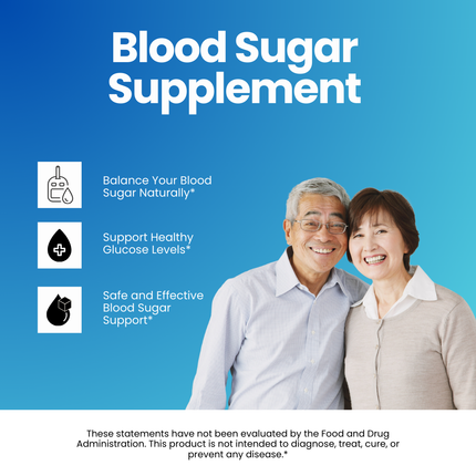 Glucotrust Blood Sugar Support Supplement - 3 Bottles 180 Capsules