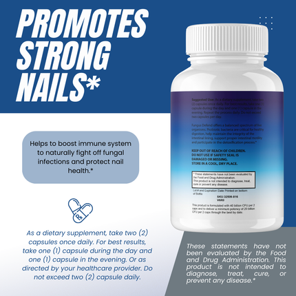 Fungus Defend Proprietary Nail Health Support Formula - 12 Bottles 720 Capsules