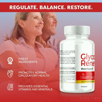 Glyco Renew Advanced Blood Support Pills for Healthy Blood Sugar Levels 60ct