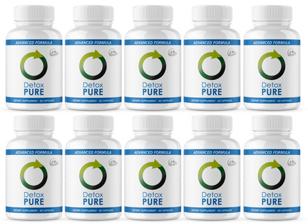 Detox Pure Advanced Formula Dietary Supplement - 10 Bottles 600 Capsules