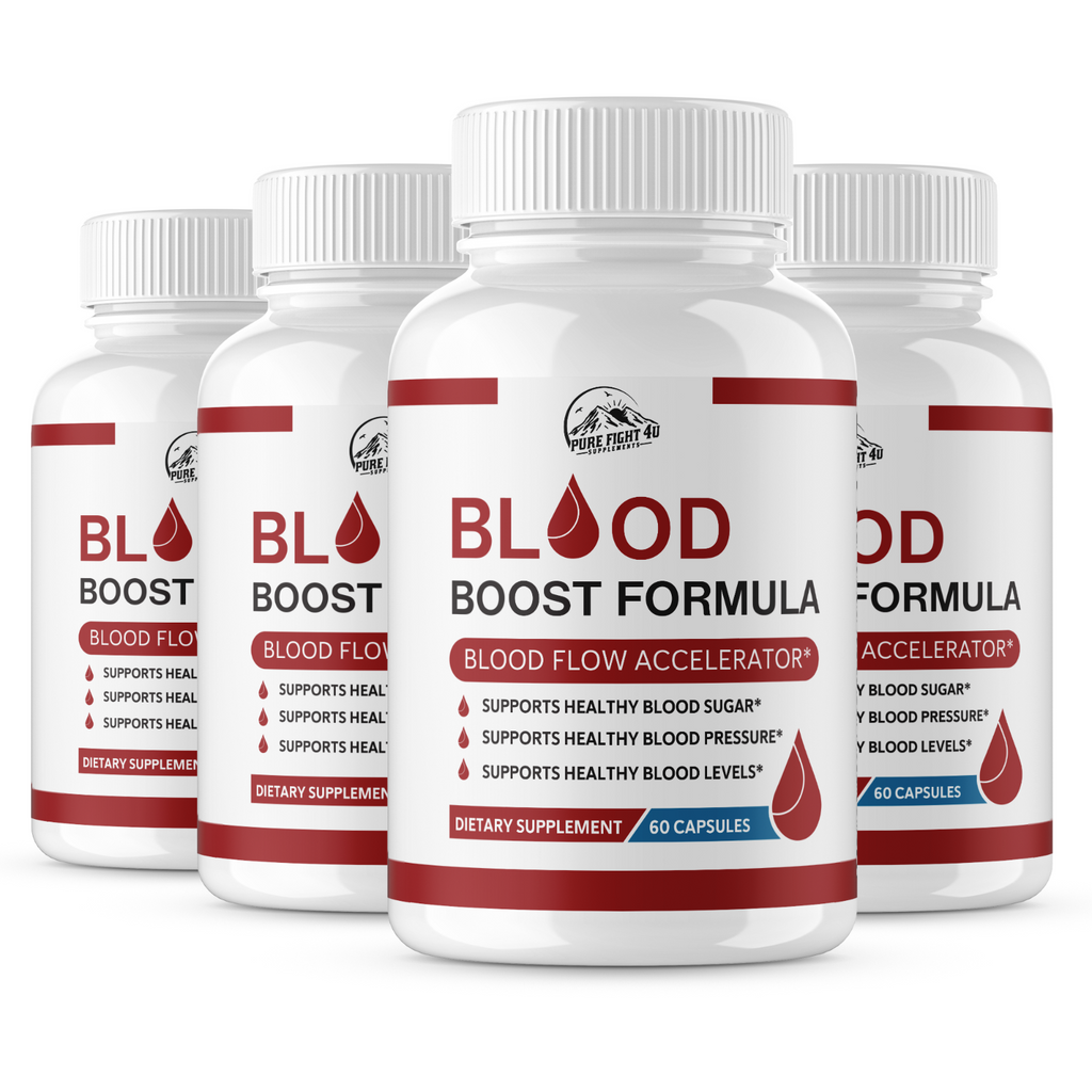 Blood Boost Formula Blood Flow Accelerator 4 Bottles 240 Capsules ...