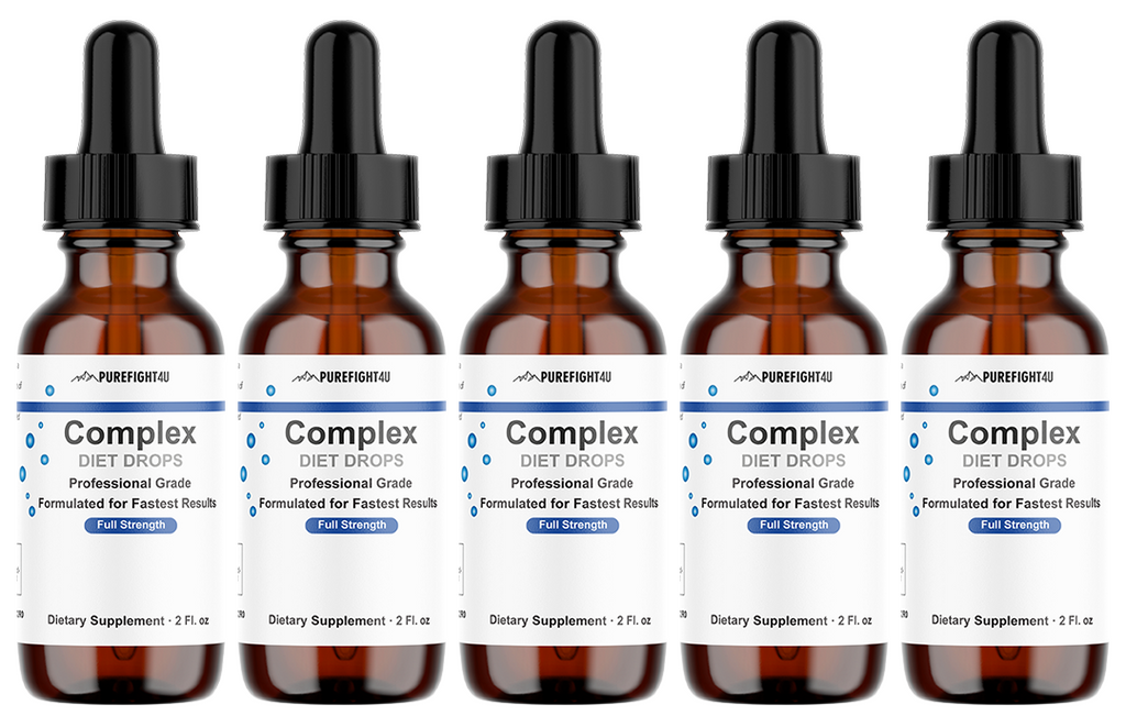 Complex Diet Drops – Natural Weight Management Drops Unisex 2 oz - 5 Bottles