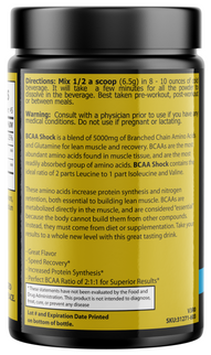 BCAA Shock Powder Fruit Punch Flavor 292 Grams - 5 Bottles