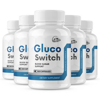 Gluco Switch Blood Sugar Support 5 Bottles 300 Capsules