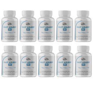 Fast Asleep 911 -  Advanced All Natural Sleep Aid - 10 Bottles 600 Capsules