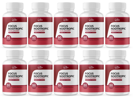 Focus Nootropic Dietary Supplement - 10 Bottles 600 Capsules