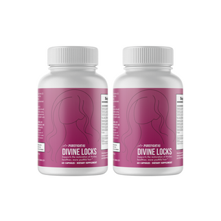 Divine Locks Complex Advanced Unique Hair Growth Vitamins-2 Bottles 120 Capsules